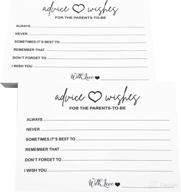 👶 baby shower games card advice - rxbc2011 pack of 50 wishes and advice cards for new mommy and daddy logo