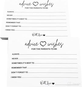img 4 attached to 👶 Baby Shower Games Card Advice - RXBC2011 Pack of 50 Wishes and Advice Cards for New Mommy and Daddy