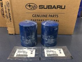 img 1 attached to 2 PACK Genuine OEM Subaru Engine Oil Filter 🔧 with Crush Gasket 15208AA15A 803916010 for Impreza Legacy Forester (2011-2021)