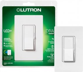 img 4 attached to Dimmable LED, Halogen & Incandescent Bulbs: Lutron Diva DVWCL-153PH-WH Single/3-Way White Wallplate Dimmer