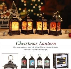 img 1 attached to Set Of 4 Twinkling Fairy Light Lanterns For Christmas Tree Decoration - Battery Operated LED Lights Ideal For Bedroom, Wedding, And Outdoor Decor