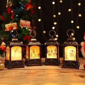 img 3 attached to Set Of 4 Twinkling Fairy Light Lanterns For Christmas Tree Decoration - Battery Operated LED Lights Ideal For Bedroom, Wedding, And Outdoor Decor