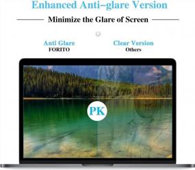 img 1 attached to 👁️ FORITO 2-Pack MacBook Pro 16-Inch Screen Protector: Blue Light Filter, Eye Protection, Anti Glare, Compatible with A2141