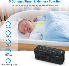 img 1 attached to Rechargeable White Noise Machine With 42 Soothing Sounds & 5 Timer, Memory Feature - Perfect For Adult Baby Kids Travel Office Home