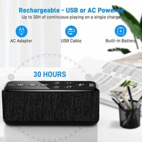 img 2 attached to Rechargeable White Noise Machine With 42 Soothing Sounds & 5 Timer, Memory Feature - Perfect For Adult Baby Kids Travel Office Home