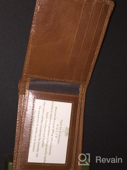 img 1 attached to Secure Your Cards with RFID Blocking Bifold Leather Wallet for Men's Accessories review by Charley Prz