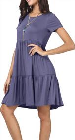 img 3 attached to Levaca Women'S Summer Ruffle Dress - Stylish & Comfortable Loose Swing Casual Wear