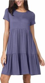 img 4 attached to Levaca Women'S Summer Ruffle Dress - Stylish & Comfortable Loose Swing Casual Wear