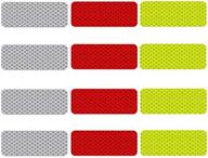 reflective diamond grade waterproof stickers (12pcs) - safety warning belt, high night vision - ideal for motor vehicles, motorcycles, bikes - reflective tape for enhanced visibility logo