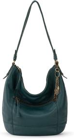 img 4 attached to Sak Sequoia Leather Black Floral Women's Handbags & Wallets - Hobo Bags