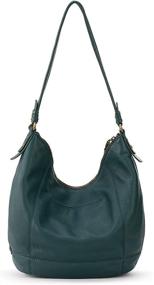 img 2 attached to Sak Sequoia Leather Black Floral Women's Handbags & Wallets - Hobo Bags