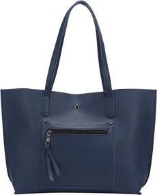 img 4 attached to Loiral Capacity Shoulder Pebbled Leather Women's Handbags & Wallets ~ Totes