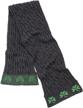 men's 100% merino wool irish cable knit shamrock scarf logo