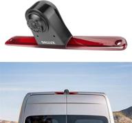 📷 dallux sprinter/vw crafter van brake light backup rear view camera - wide angle waterproof night vision with microphone and adjustable lens - roof mount reverse cam logo
