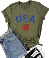 женские футболки с американским флагом: топы с графическим принтом сша для патриотического стиля! логотип
