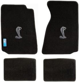 img 4 attached to 1994-2004 Ford Mustang Black Floor Mats with Silver Cobra Logo - Front & Rear