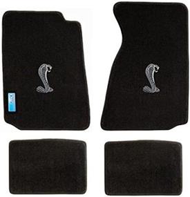 img 3 attached to 1994-2004 Ford Mustang Black Floor Mats with Silver Cobra Logo - Front & Rear