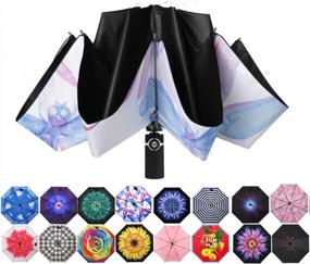 img 3 attached to 🌂 MRTLLOA Windproof Umbrella - Compact Folding, Reverse Umbrella Design - Automatic, Travel Umbrellas for Women & Men - Creative Gift Idea for Parents, Friends, Colleagues, and More!