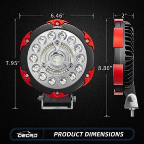 img 2 attached to OEDRO 7 Inch 135W Round LED Offroad Lights, 2PCS 15300LM Spot Flood Combo Light Pods Bumper Driving Lamp Fit For Boat, Jeep, Truck, ATV, SUV, UTV, Pickup, Motorcycle