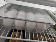 img 1 attached to Ambergron Stackable Egg Holder Organizers For Kitchen, Refrigerator, Freezer - Set Of 2 Clear Plastic Trays With Lids For BPA-Free Storage Of Up To 12 Eggs On Fridge, Pantry, And Countertop review by Ryan Eastman