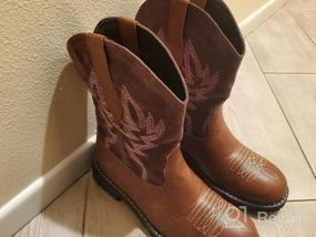 img 7 attached to Hawkwell Women'S Embroidered Western Cowboy Cowgirl Boots - Stylish Mid Calf Fashion With Round Toe