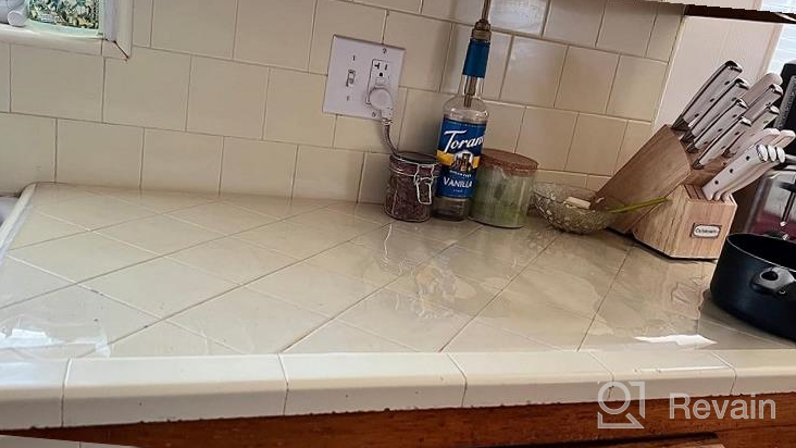 img 1 attached to OstepDecor 2Mm Thick 72 X 36 Clear Table Protector For Dining Room Table, Dining Table Cover Protector, Plastic Table Cover, Clear Tablecloth Protector, PVC Clear Table Pad For Kitchen Wooden Table review by Stacey Taylor