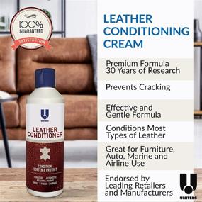 img 3 attached to 🛡️ Premium UNITERS Leather Conditioner Cream: Ultimate Protection for Car Seats, Motorcycles, Furniture, and More - Interior Care Products 500ml 16.9 oz