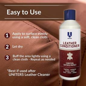 img 1 attached to 🛡️ Premium UNITERS Leather Conditioner Cream: Ultimate Protection for Car Seats, Motorcycles, Furniture, and More - Interior Care Products 500ml 16.9 oz