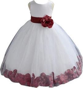 img 2 attached to 🌸 Floral Petals Birthday Dresses for Girls' Clothing - Ekidsbridal Dresses