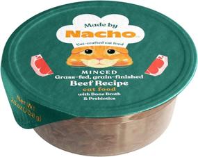 img 1 attached to 🍽️ Nacho Wet Cat Food: Minced Grass-Fed Beef in Bone Broth, Grain-Finished for Extra Hydration (10 Pack)