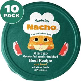 img 3 attached to 🍽️ Nacho Wet Cat Food: Minced Grass-Fed Beef in Bone Broth, Grain-Finished for Extra Hydration (10 Pack)