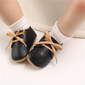 img 2 attached to 👟 BESIKIM Anti Slip Newborn 01 Brown Boys' Sneakers via Sneakers