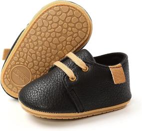 img 4 attached to 👟 BESIKIM Anti Slip Newborn 01 Brown Boys' Sneakers via Sneakers