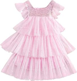 img 1 attached to TTYAOVO Sleeveless V-Back Holiday 👗 Dress for Girls - Little Girls' Clothing