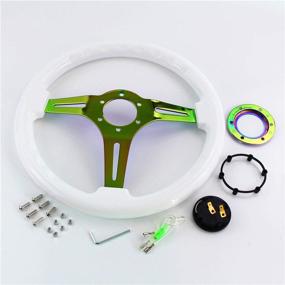 img 3 attached to 350Mm Steering Wheel Chrome Universal