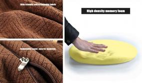 img 3 attached to Comfort & Support With Sigmat Memory Foam Seat Cushion - Anti-Slip Soft Chair Pad In Coffee Brown