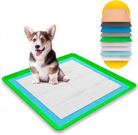 img 4 attached to Skywin Green Dog Puppy Pad Holder Tray - Prevents Spills - Compatible With Most Pee Training Pads - Easy To Clean And Store