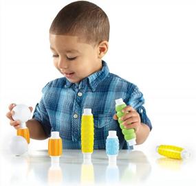 img 3 attached to Tactile STEM Building Fun: Guidecraft Grippies Builders Магнитный набор из 20 предметов для малышей
