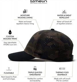 img 3 attached to Melin A-Game Hydro Performance Snapback Hat: водонепроницаемая бейсболка для мужчин и женщин