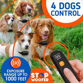 img 1 attached to 🐶 Rechargeable & Waterproof STOPWOOFER Dog Training Collar with Remote - Beep, Vibration & Shock Modes for Small, Medium & Large Dogs