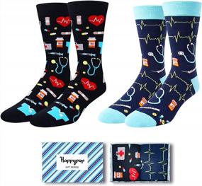 img 3 attached to Novelty Men'S Socks 2-Pack: Poker, Music, Taco, Science Designs - Perfect Funny Gifts For Poker And Taco Lovers