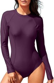 img 4 attached to LVZIJUN Sleeve Padded Surfing Swimsuit Women's Clothing at Swimsuits & Cover Ups