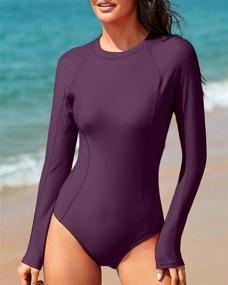 img 3 attached to LVZIJUN Sleeve Padded Surfing Swimsuit Women's Clothing at Swimsuits & Cover Ups