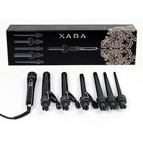 img 4 attached to 💇 XARA 6-IN-1 CURLING IRON SET: Professional Ceramic Ionic Technology with Spring and Wand Option (6-in-1) - Perfect for Versatile Styling