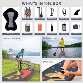 img 1 attached to NACATIN 10'6" Inflatable Stand-Up Paddle Board With Premium Accessories: Backpack, Dry Bag & More!