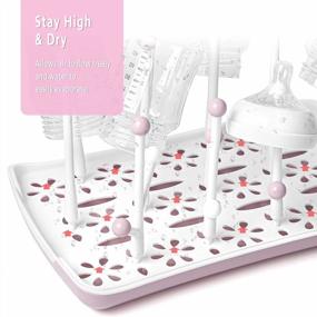 img 2 attached to Organize Your Baby Bottles Effortlessly With The Termichy Large Capacity Bottle Drying Rack In Pink