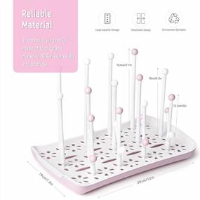 img 3 attached to Organize Your Baby Bottles Effortlessly With The Termichy Large Capacity Bottle Drying Rack In Pink