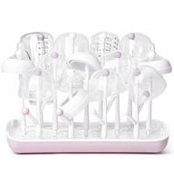 organize your baby bottles effortlessly with the termichy large capacity bottle drying rack in pink логотип