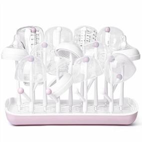 img 4 attached to Organize Your Baby Bottles Effortlessly With The Termichy Large Capacity Bottle Drying Rack In Pink