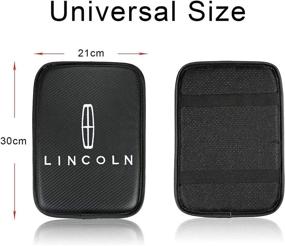 img 3 attached to Carbon Fiber Leather Lincoln Center Console Pad and Armrest Seat Box Cover Protector for Lincoln All Series Auto